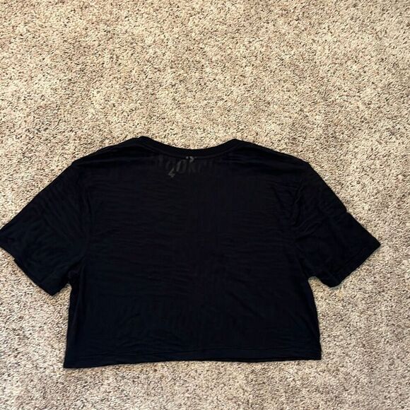 Fabletics Massy Arias Alivia Black Burnout Tee Large - Picture 2 of 5